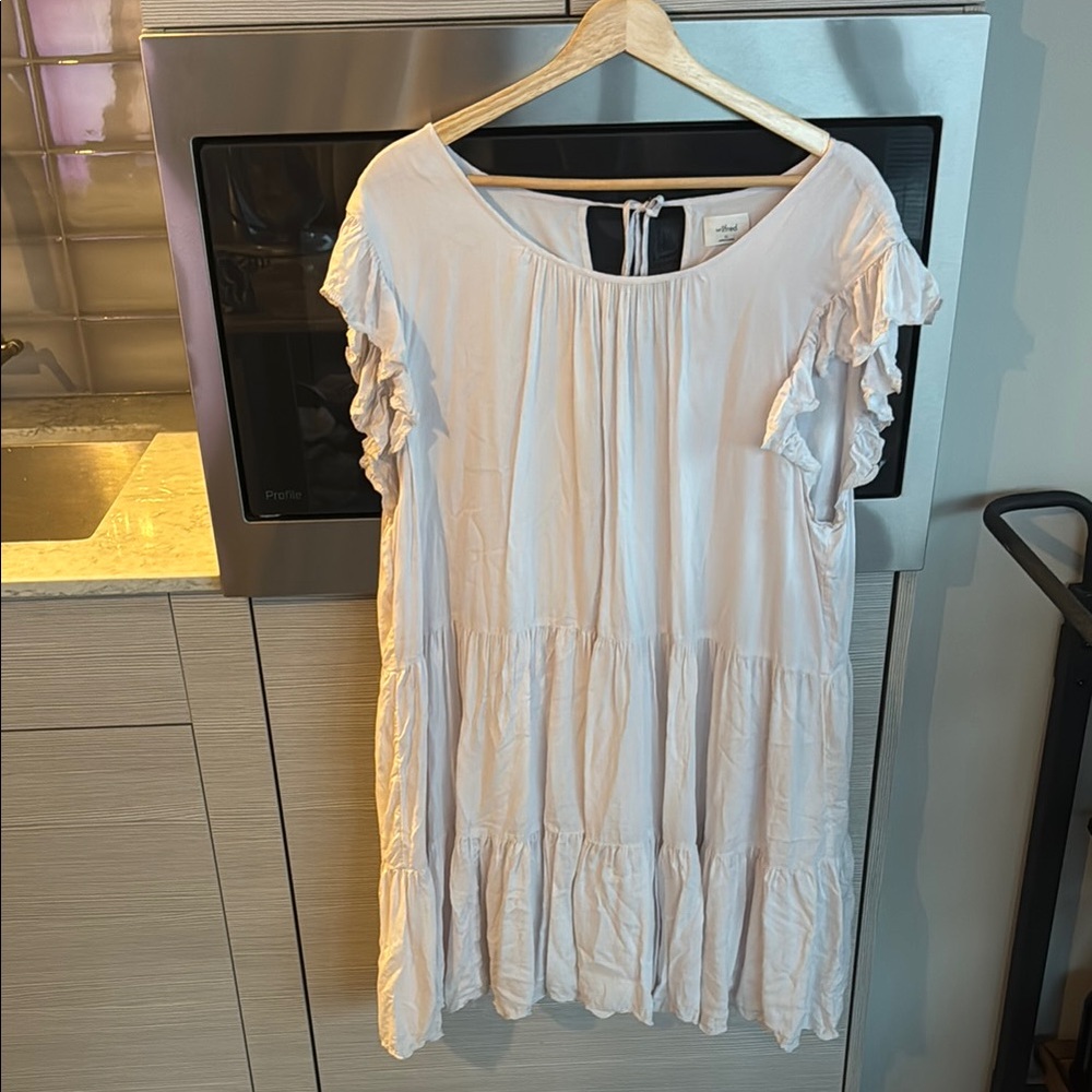 Wilfred Light Cream Ruffle Dress